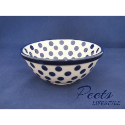 Rond schaaltje H5,3 12,5cm 250ml Blue Dots