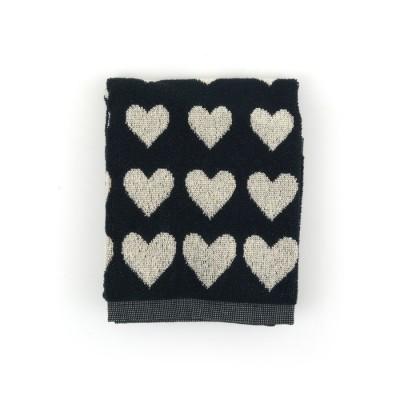 Handdoek Hearts Black